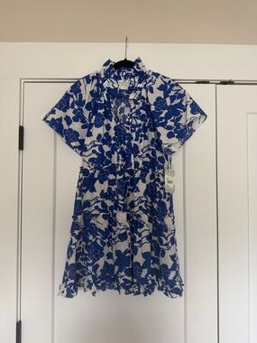 Hyacinth house blue and white floral dress